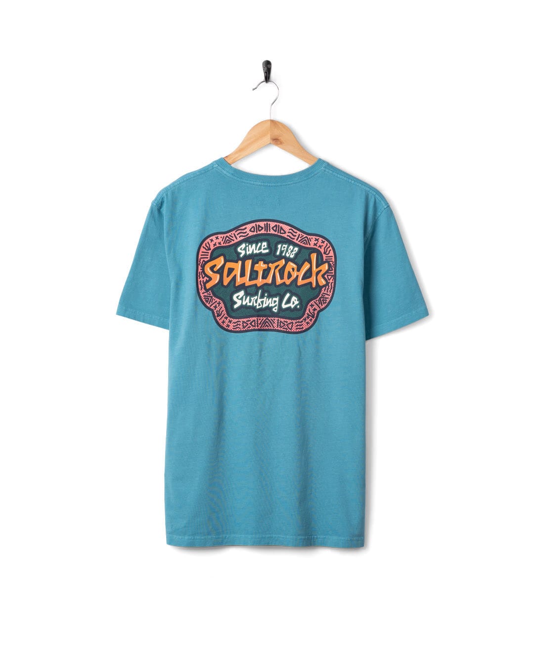 Tribal Frame Mens Short Sleeve T-Shirt in Bright Blue