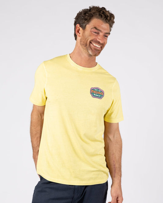 Tribal Flame - Mens Short Sleeve T-Shirt - Yellow