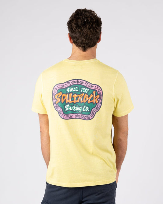 Tribal Flame - Mens Short Sleeve T-Shirt - Yellow