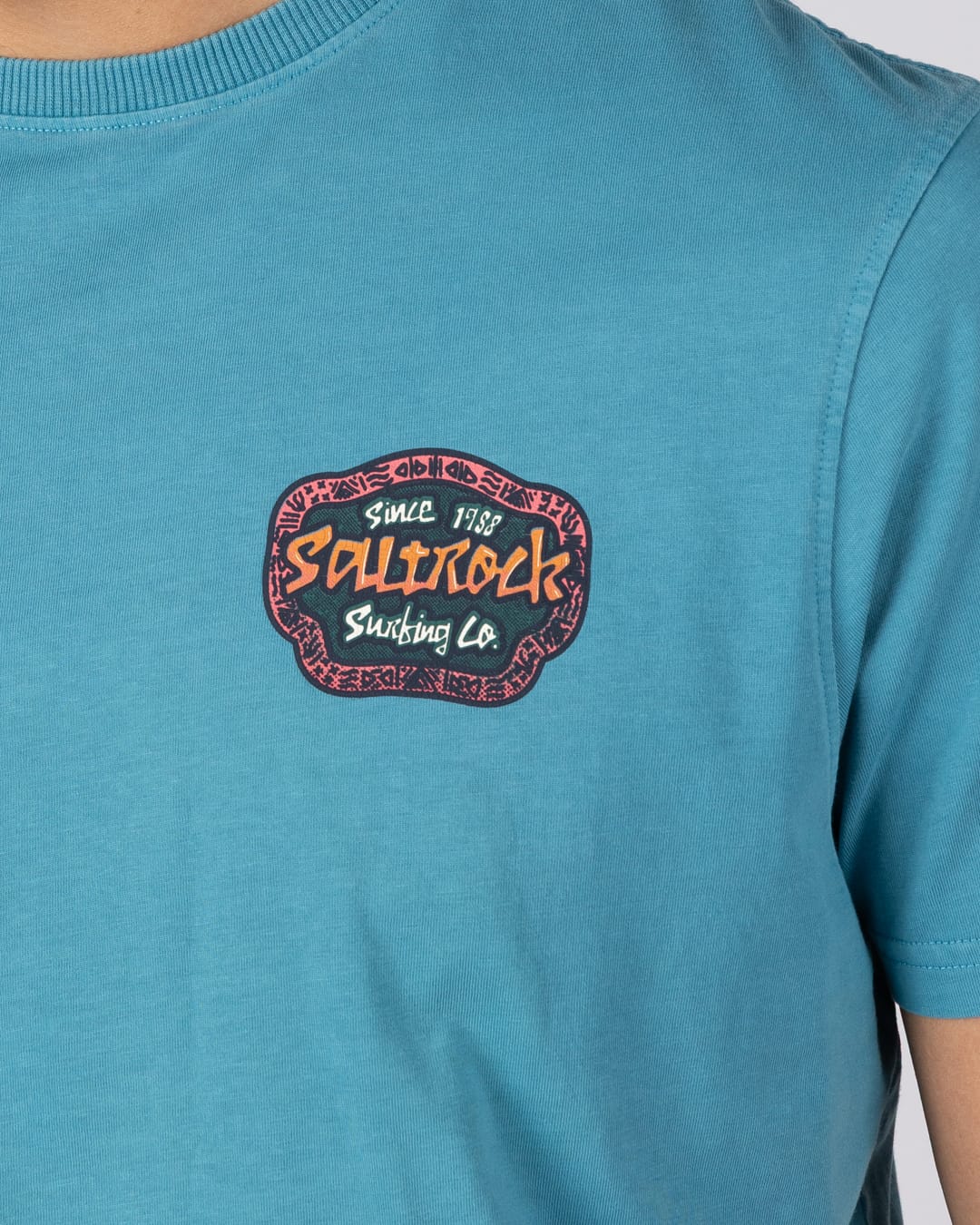 Tribal Frame Mens Short Sleeve T-Shirt in Bright Blue