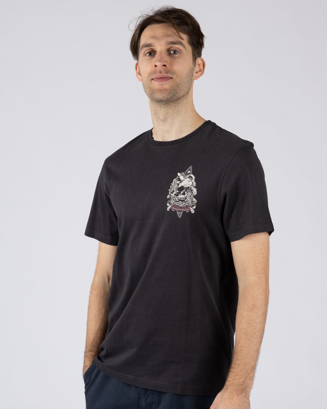 Dark Water  - Mens Short Sleeve T-Shirt - Dark Grey