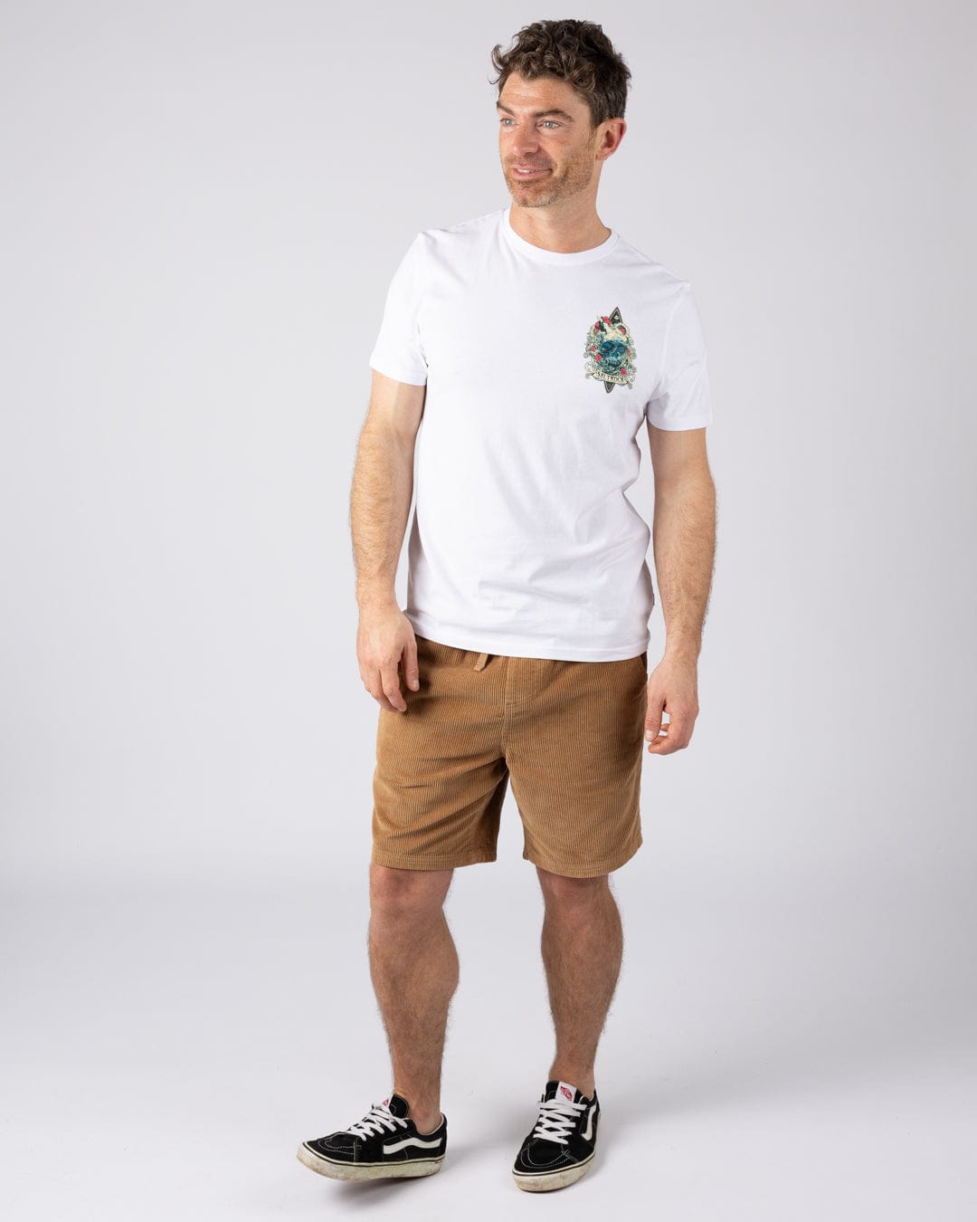 Dark Water Colour - Mens Short Sleeve T-shirt - White