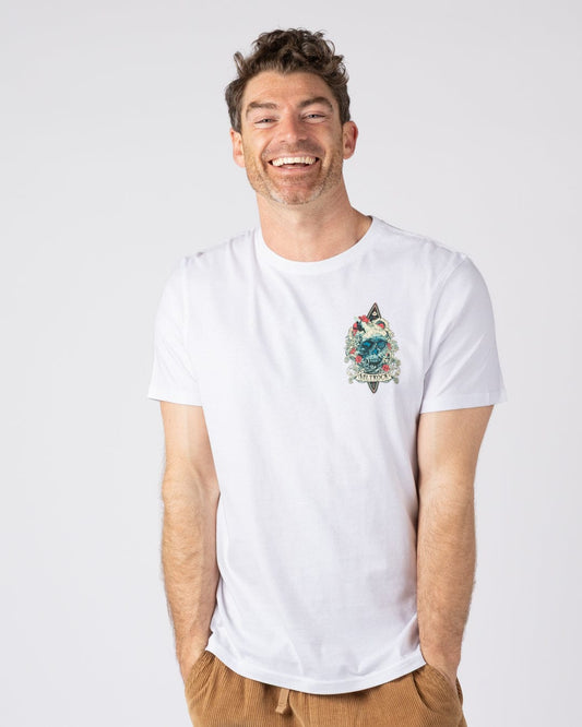 Dark Water Colour - Mens Short Sleeve T-shirt - White