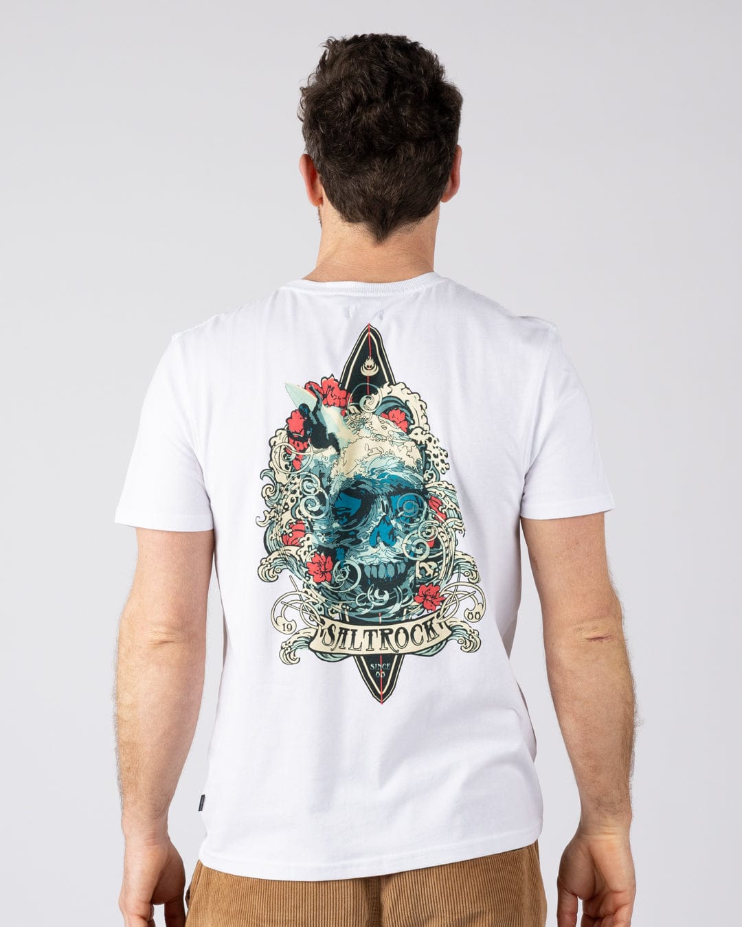 Dark Water Colour - Mens Short Sleeve T-shirt - White