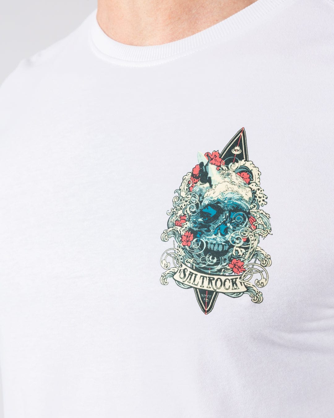 Dark Water Colour - Mens Short Sleeve T-shirt - White