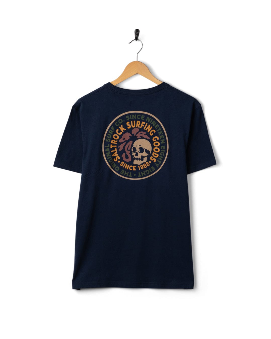 Trail Badge Print - Mens Short Sleeve T-Shirt- Blue