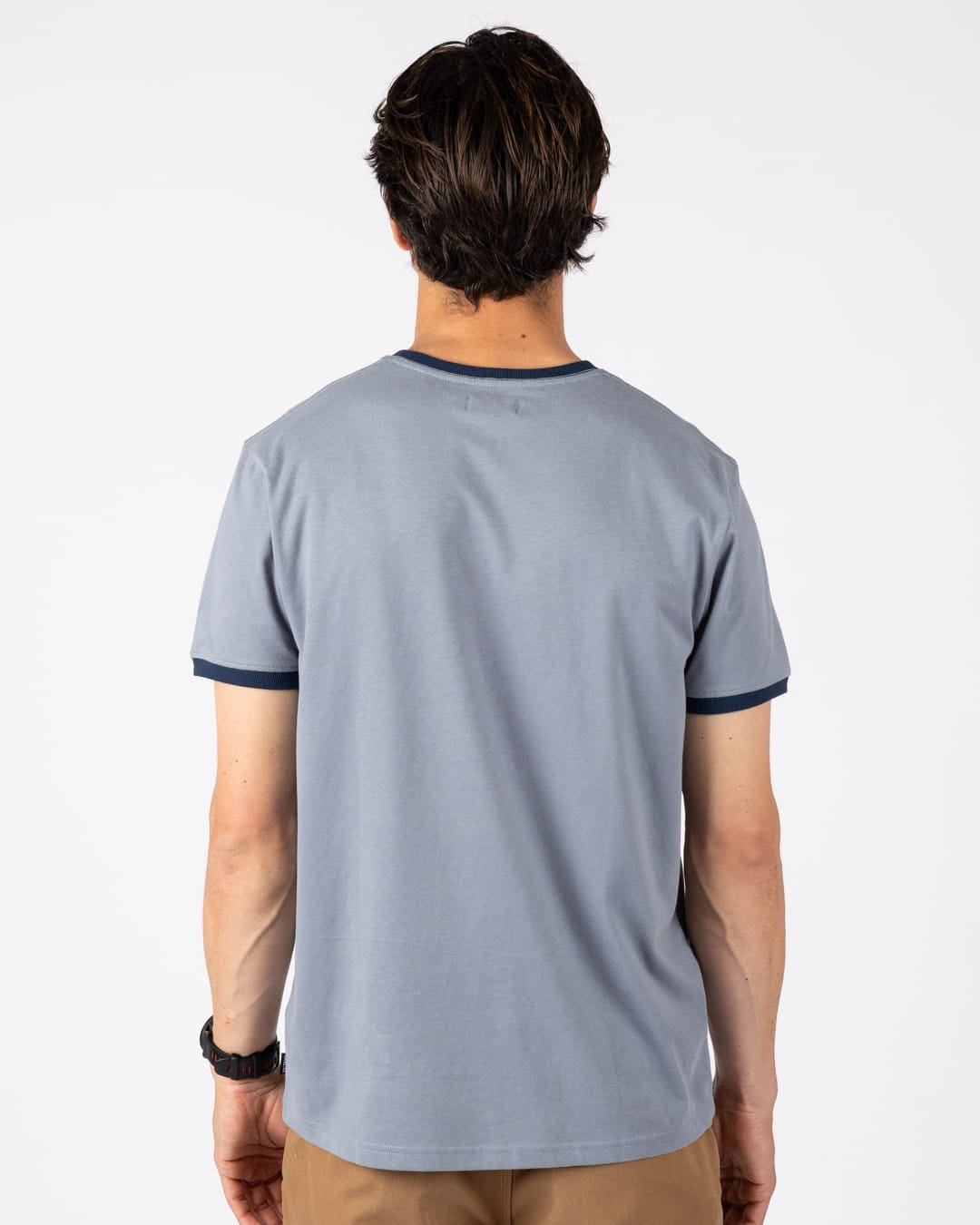 Trail Badge Ringer  Mens Short Sleeve T-Shirt in Blue