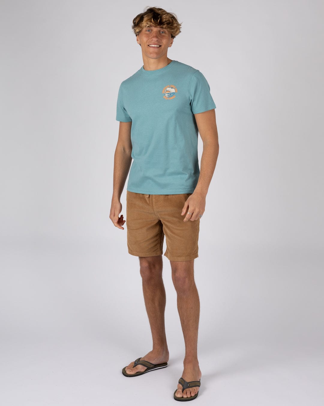 Open Finals Mens Short Sleeve T-Shirt in Blue