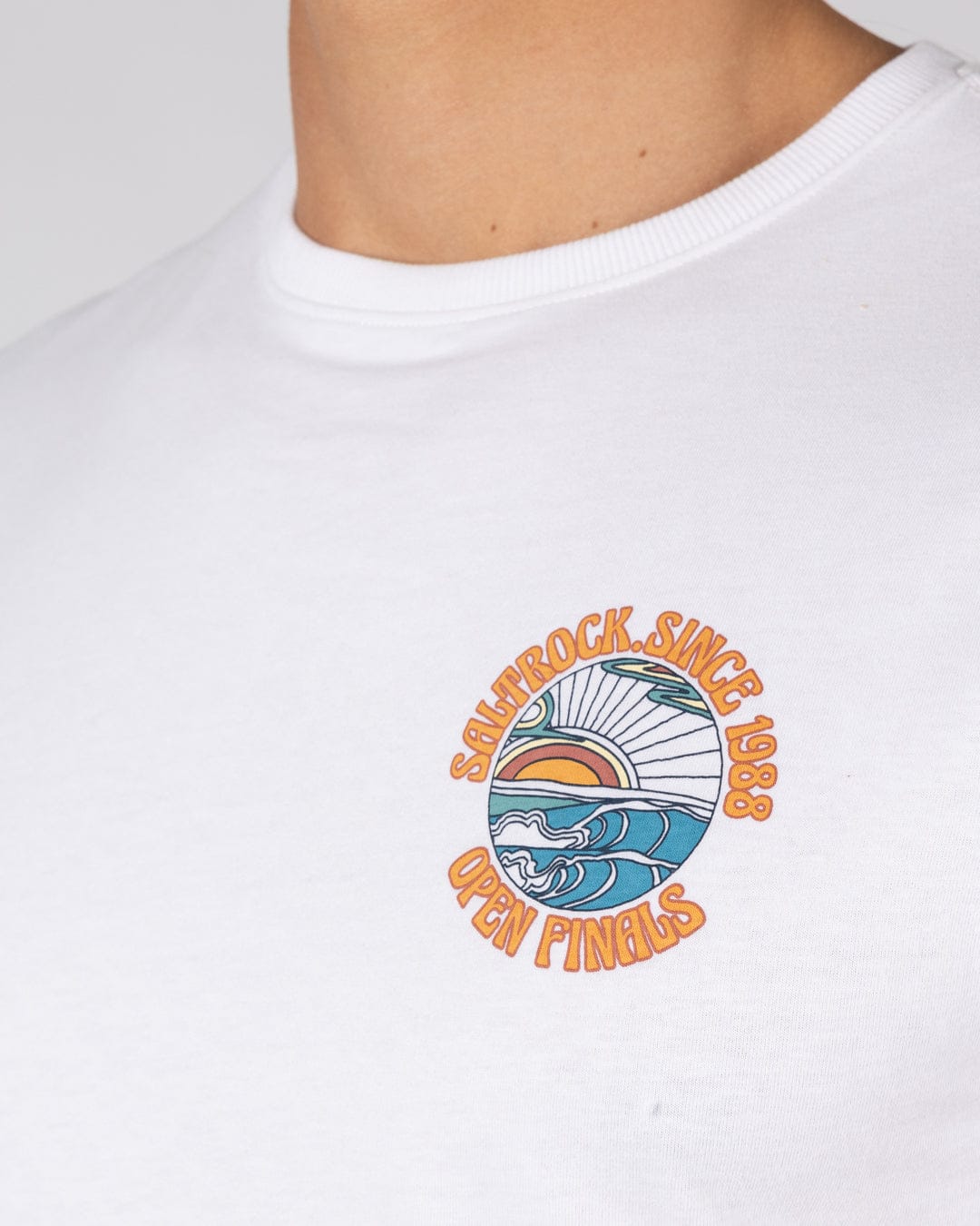 Open Finals Mens Short Sleeve T-Shirt in White