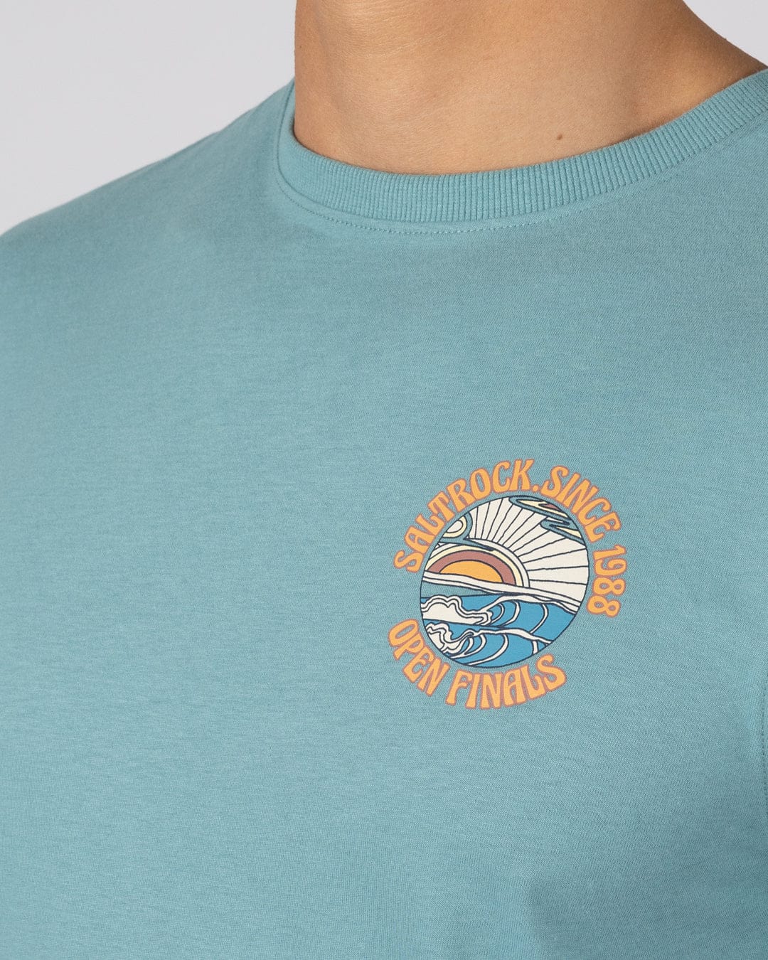 Open Finals Mens Short Sleeve T-Shirt in Blue