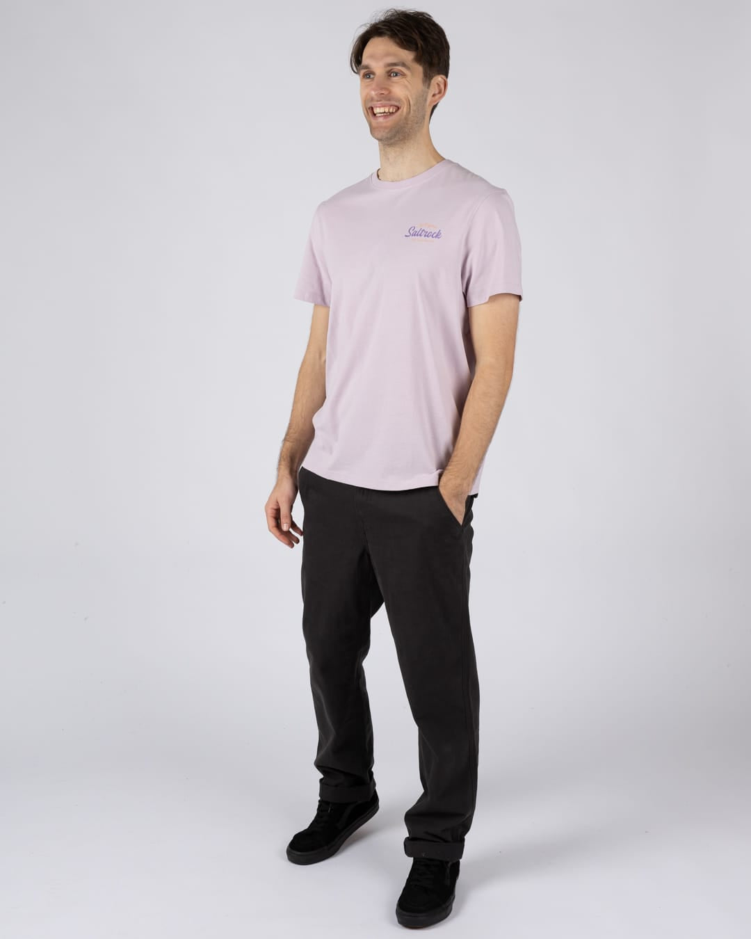 Postcard Mens Short Sleeve T-Shirt in Purple