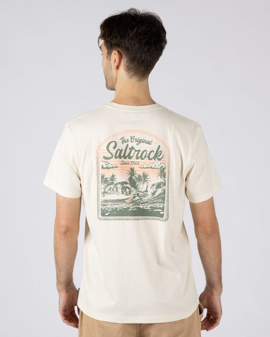 Postcard Mens Short Sleeve T-Shirt in Cream