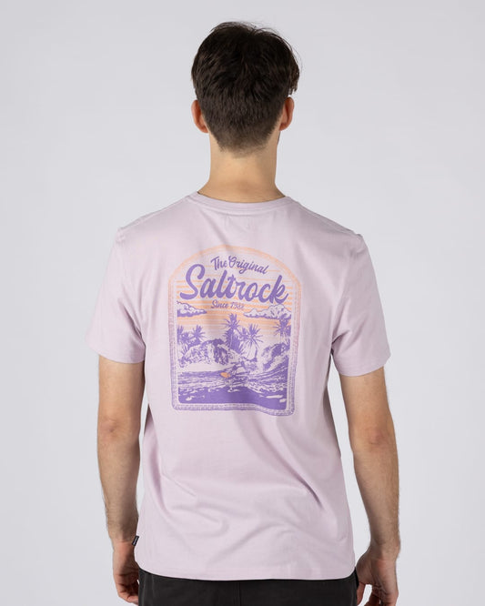 Postcard Mens Short Sleeve T-Shirt in Purple