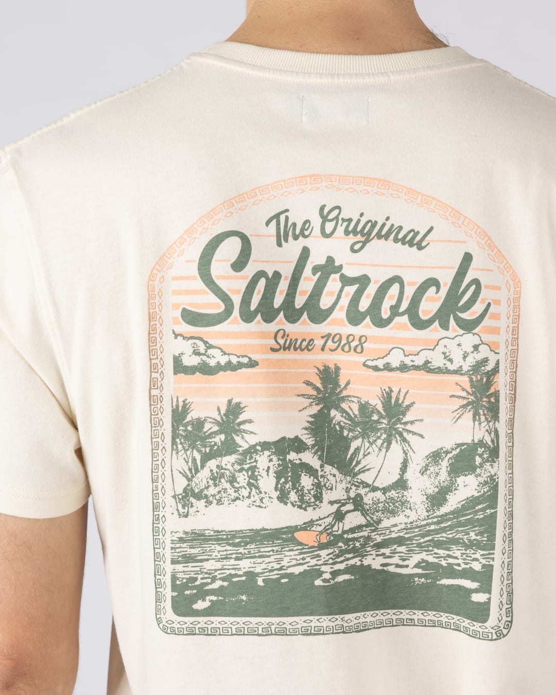 Postcard Mens Short Sleeve T-Shirt in Cream