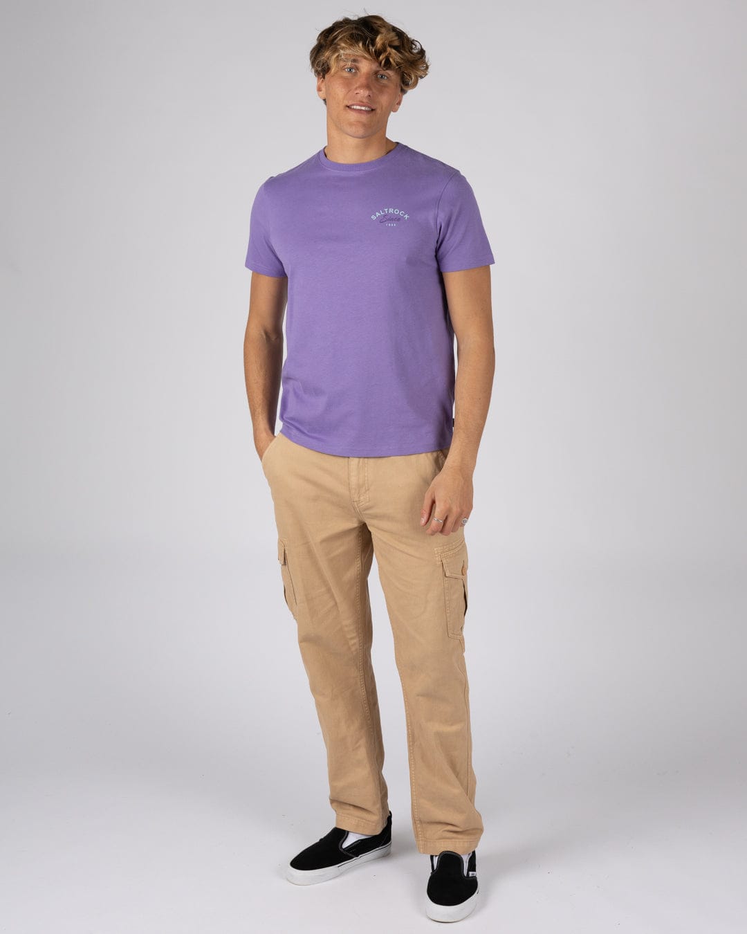 Deep Sea Flame Wales - Mens Short Sleeve T-shirt - Purple