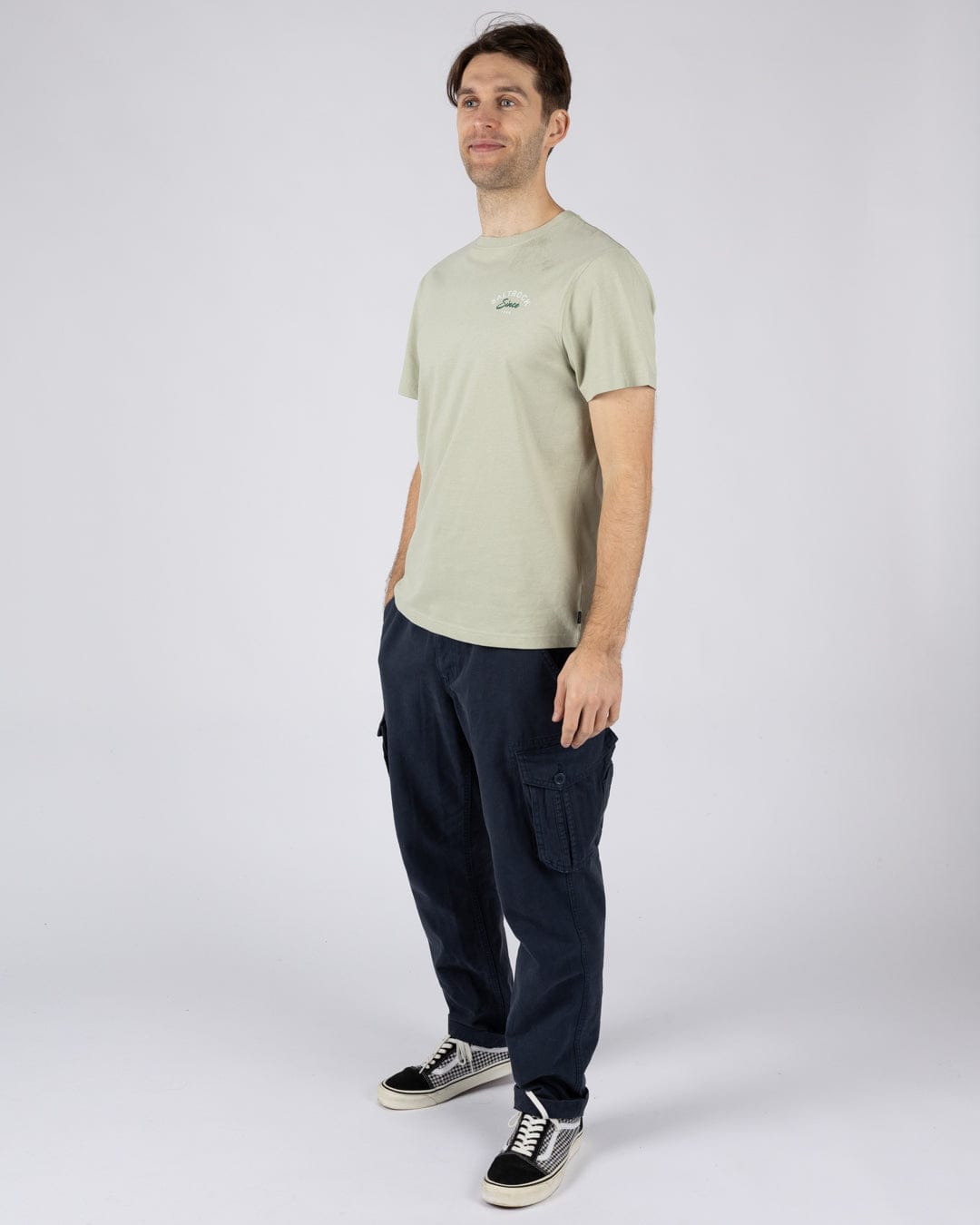 Deep Sea Flame Wales - Mens Short Sleeve - Light Green