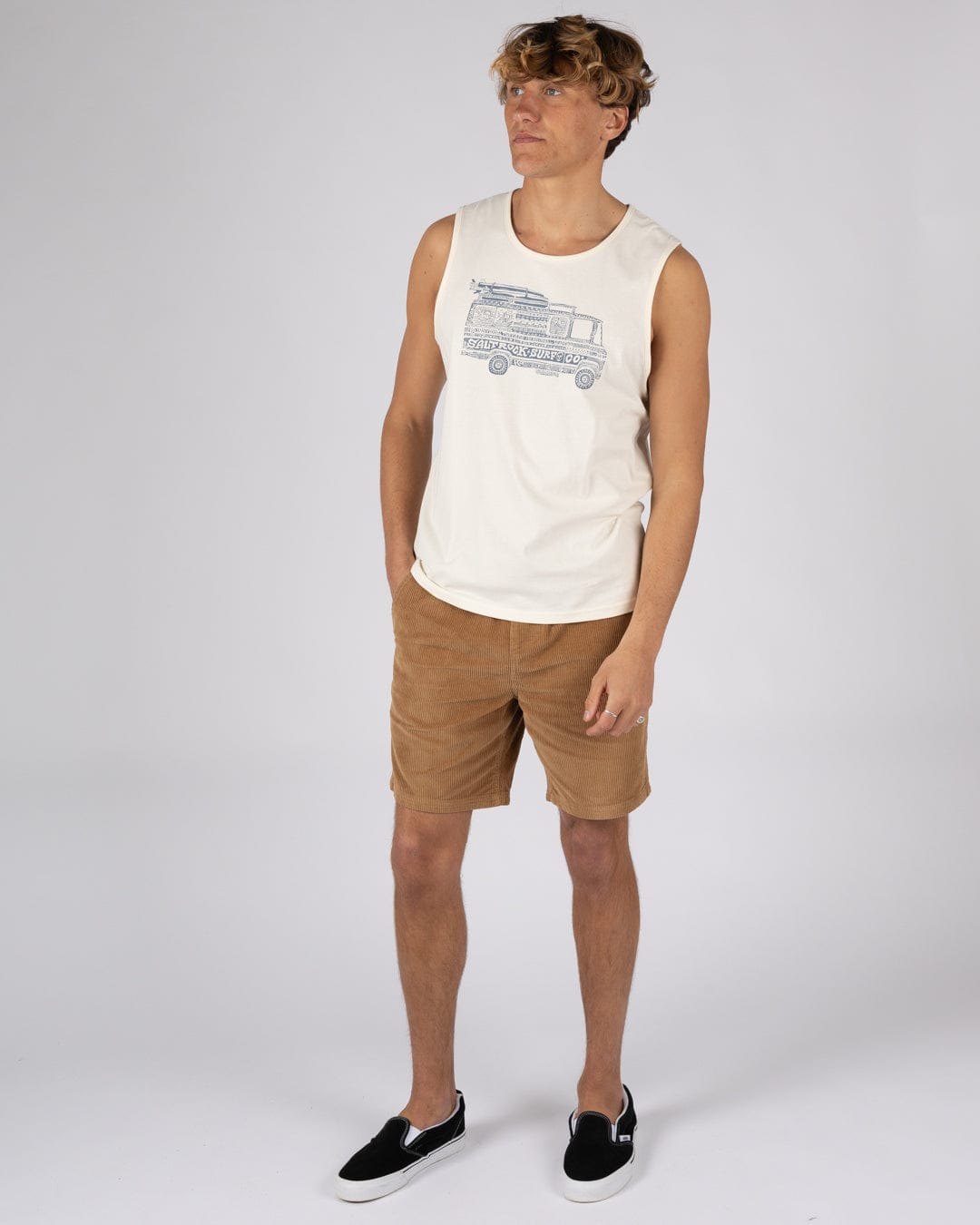 Trail Bus - Mens Vest - Cream