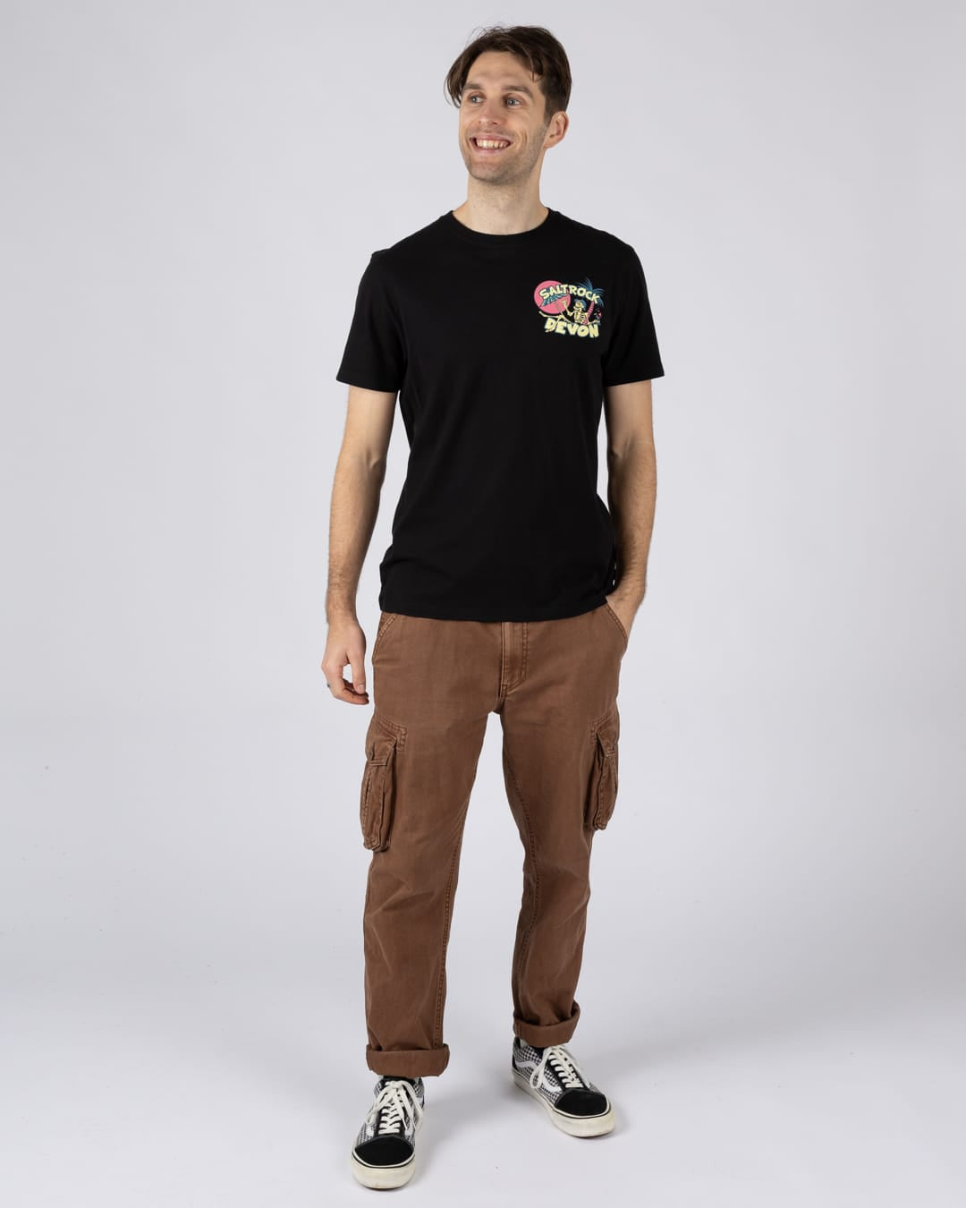 Sip “N”Dip Devon  Mens Short Sleeve T-shirt in Black
