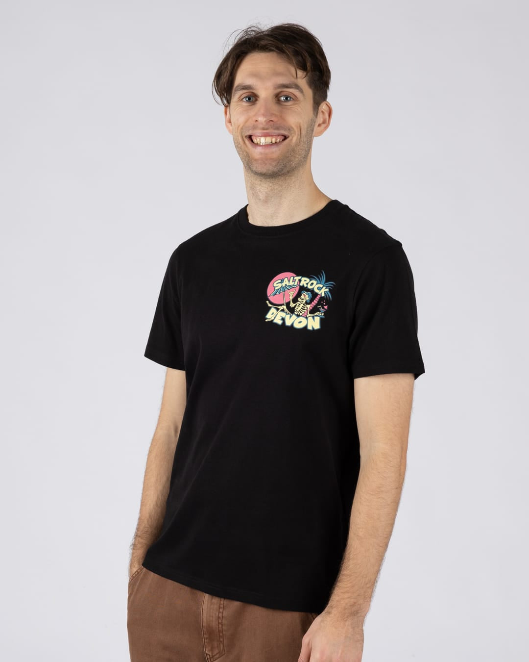 Sip “N”Dip Devon  Mens Short Sleeve T-shirt in Black