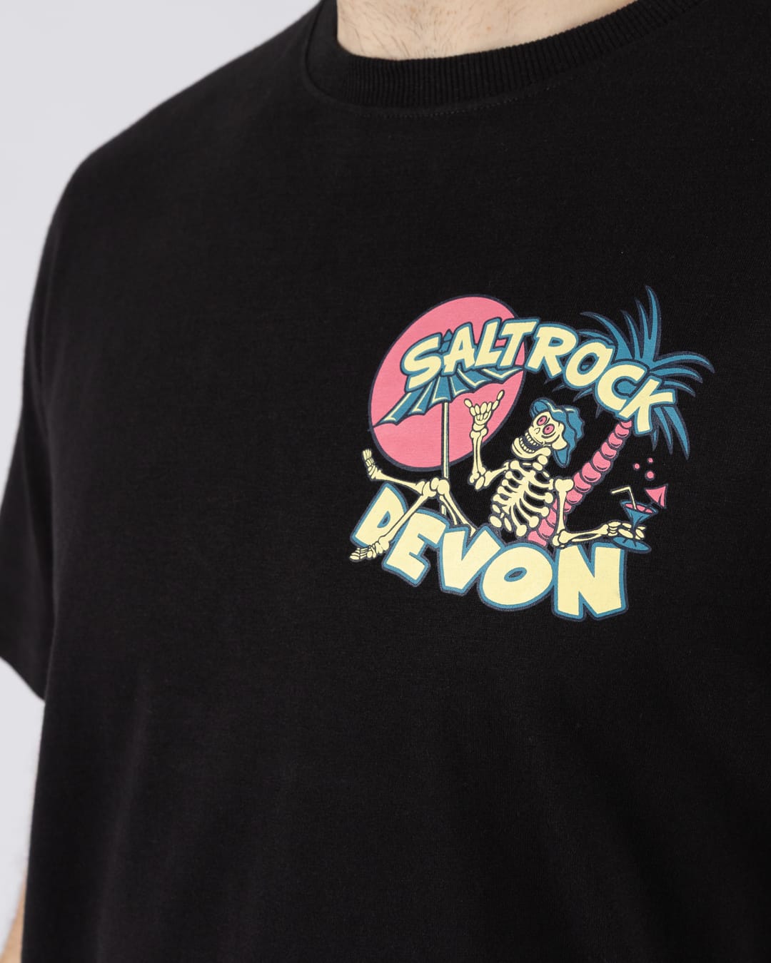 Sip “N”Dip Devon  Mens Short Sleeve T-shirt in Black