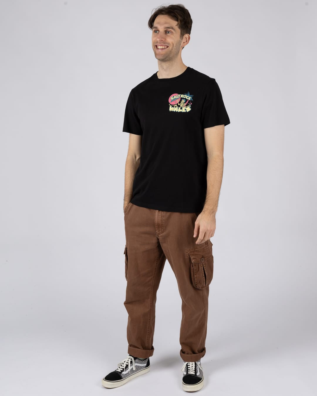 Sip “N” Dip Wales Mens Short Sleeve T-Shirt in Black