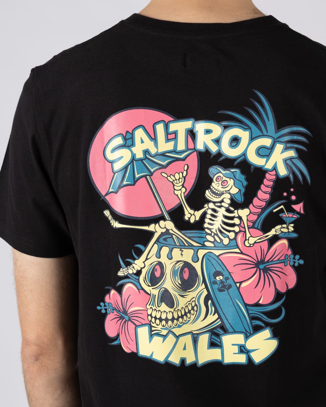 Sip “N” Dip Wales Mens Short Sleeve T-Shirt in Black