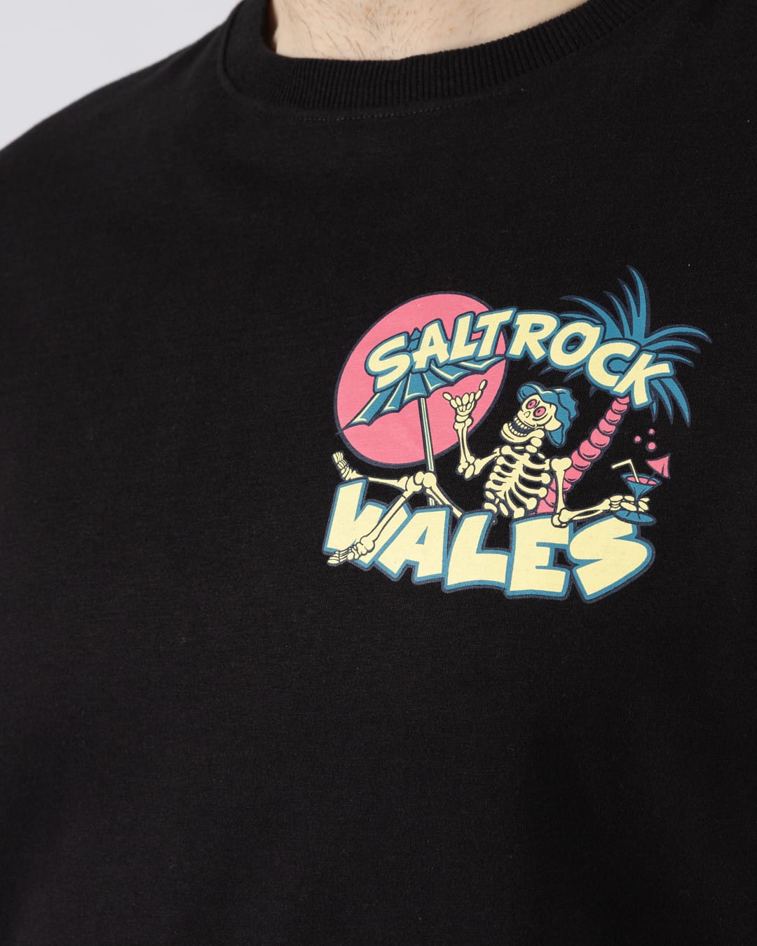Sip “N” Dip Wales Mens Short Sleeve T-Shirt in Black