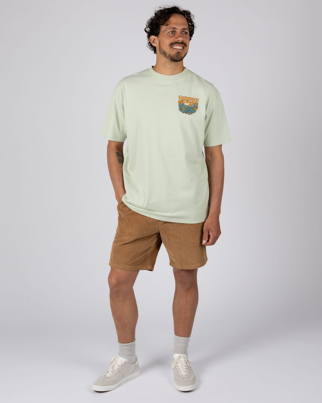 Growth Thru Nature Mens Short Sleeve T-Shirt In Light Green