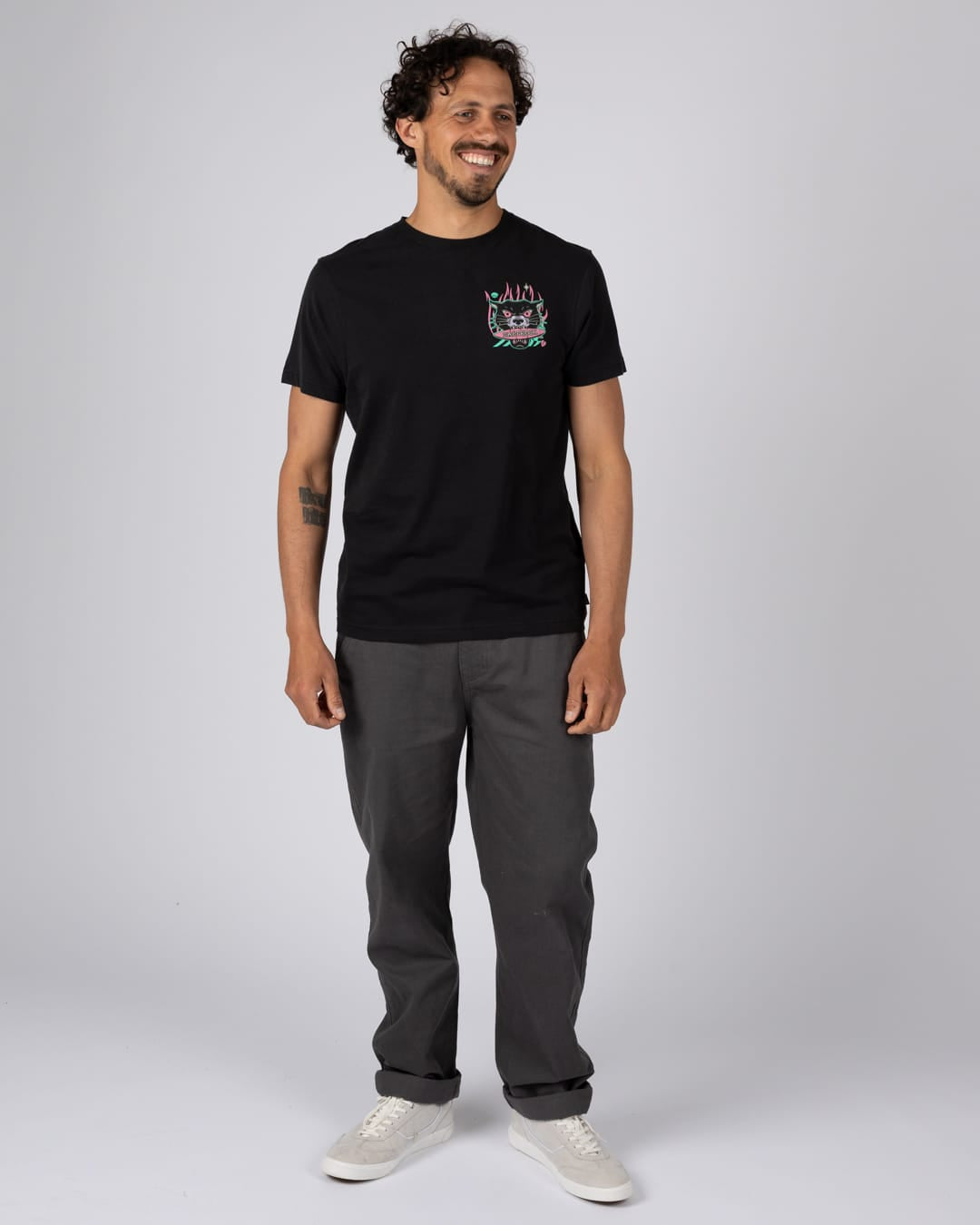 Purfect Warp Mens Short Sleeve Tee in Black