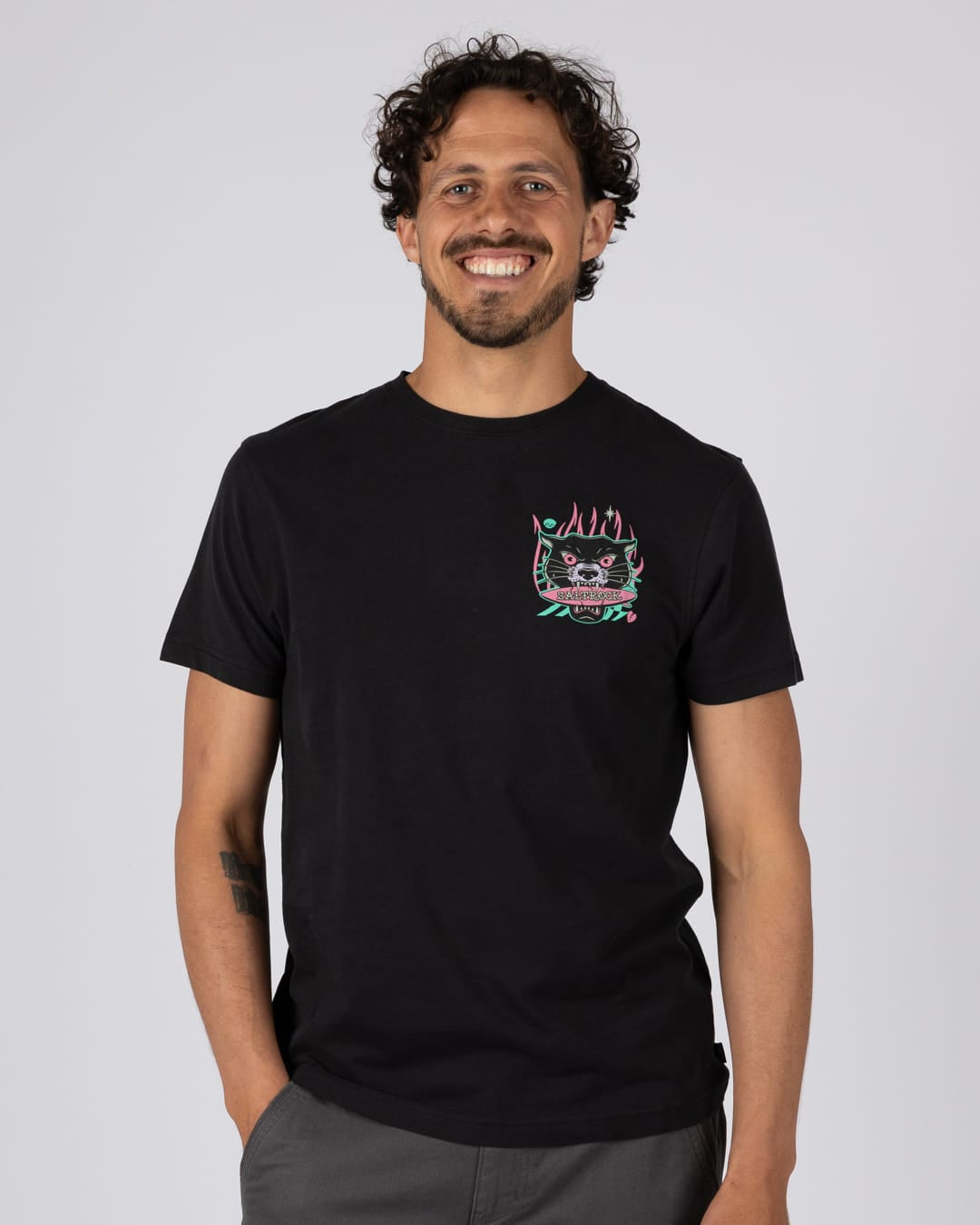 Purfect Warp Mens Short Sleeve Tee in Black