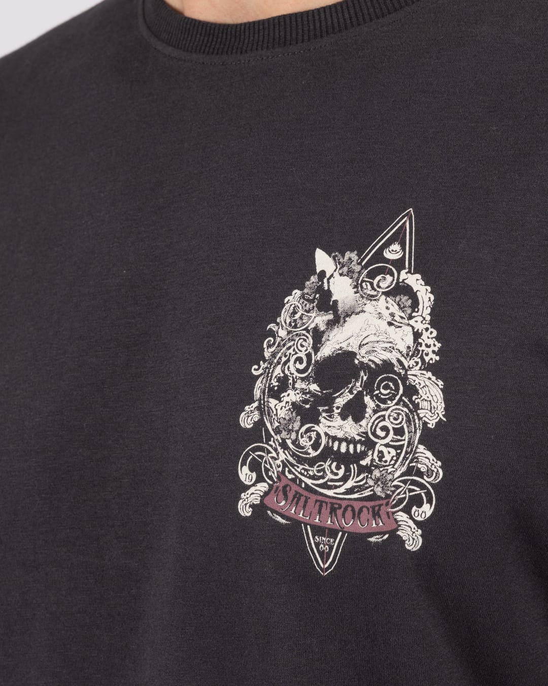 Dark Water  Mens Short Sleeve T-Shirt in Dark Grey