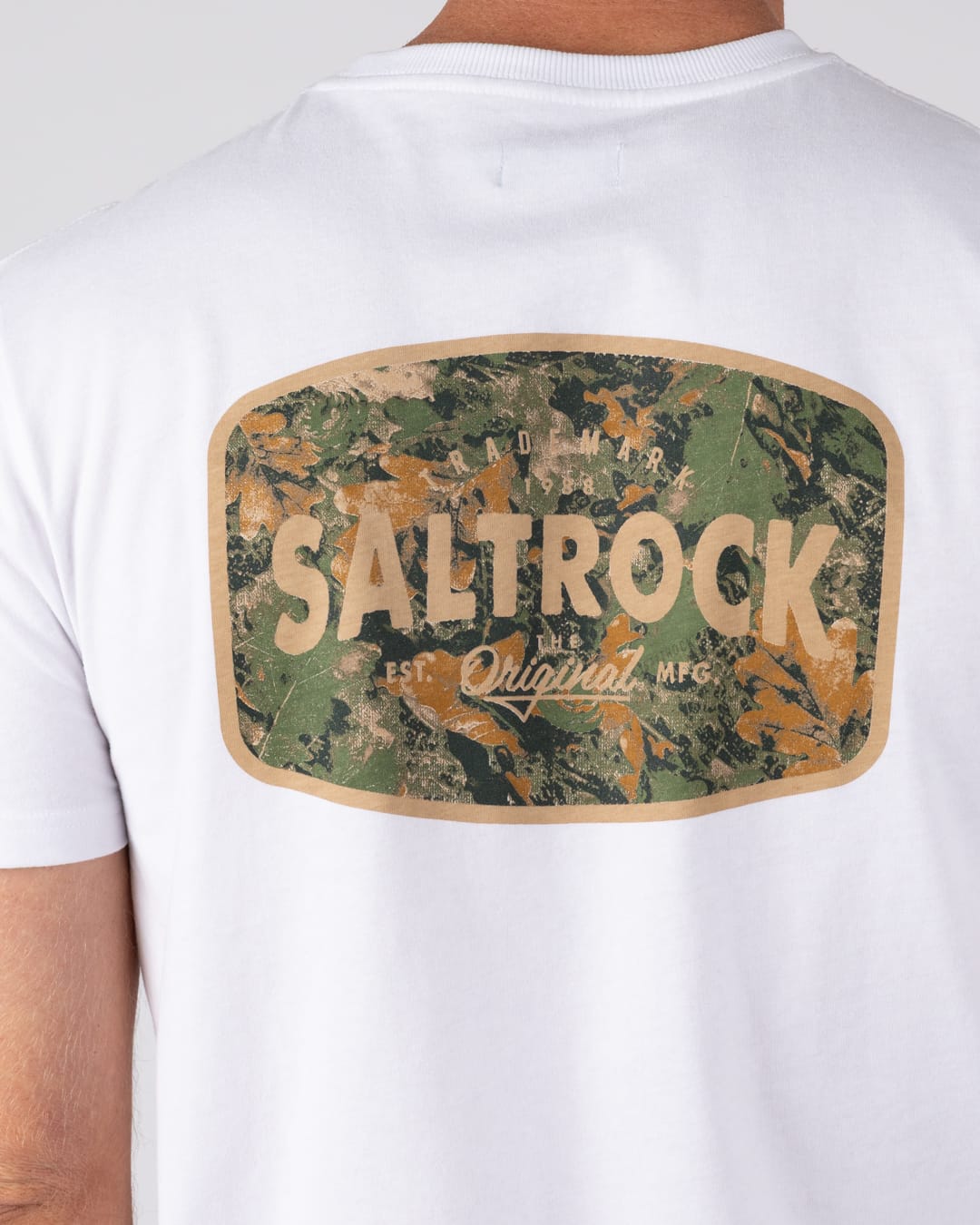 Real Camo Jungle Mens Classic Short Sleeve T-Shirt In White