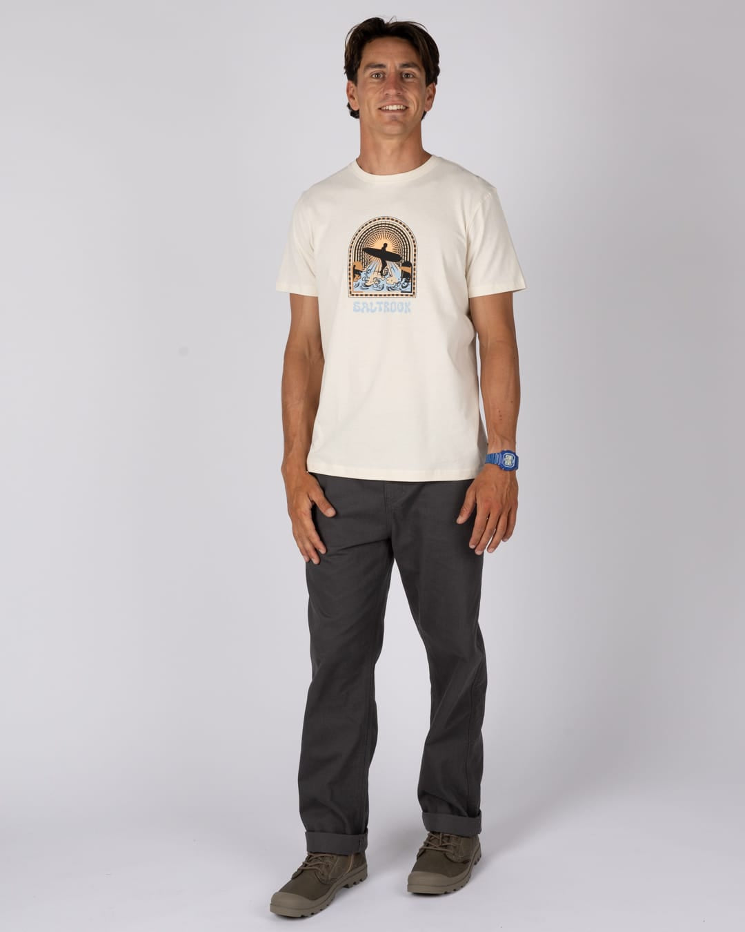Portal Mens T-Shirt In Cream