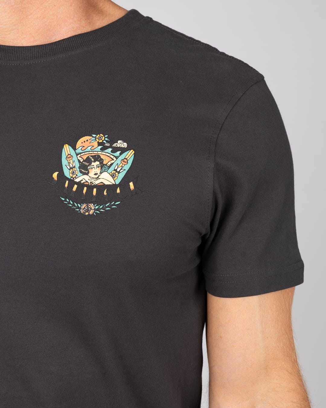 Tiger Tattoo Mens T-Shirt in Grey