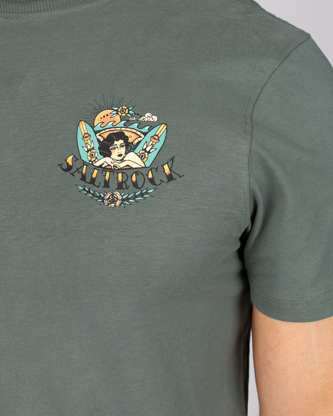 Tiger Tattoo Mens T-Shirt in Green