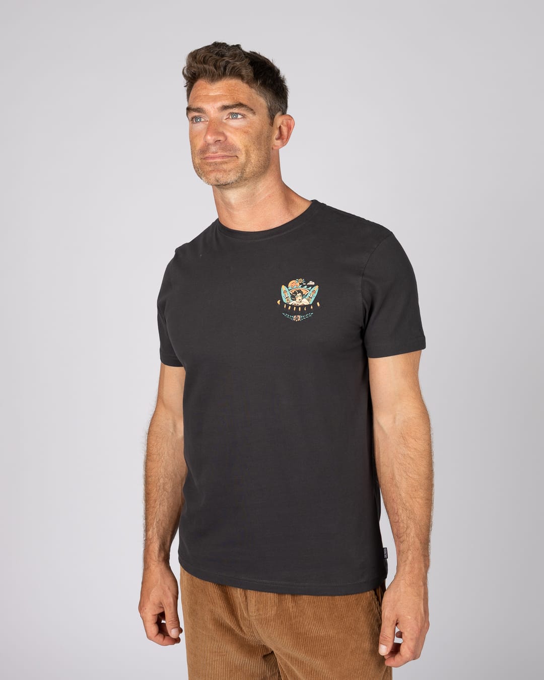 Tiger Tattoo Mens T-Shirt in Grey