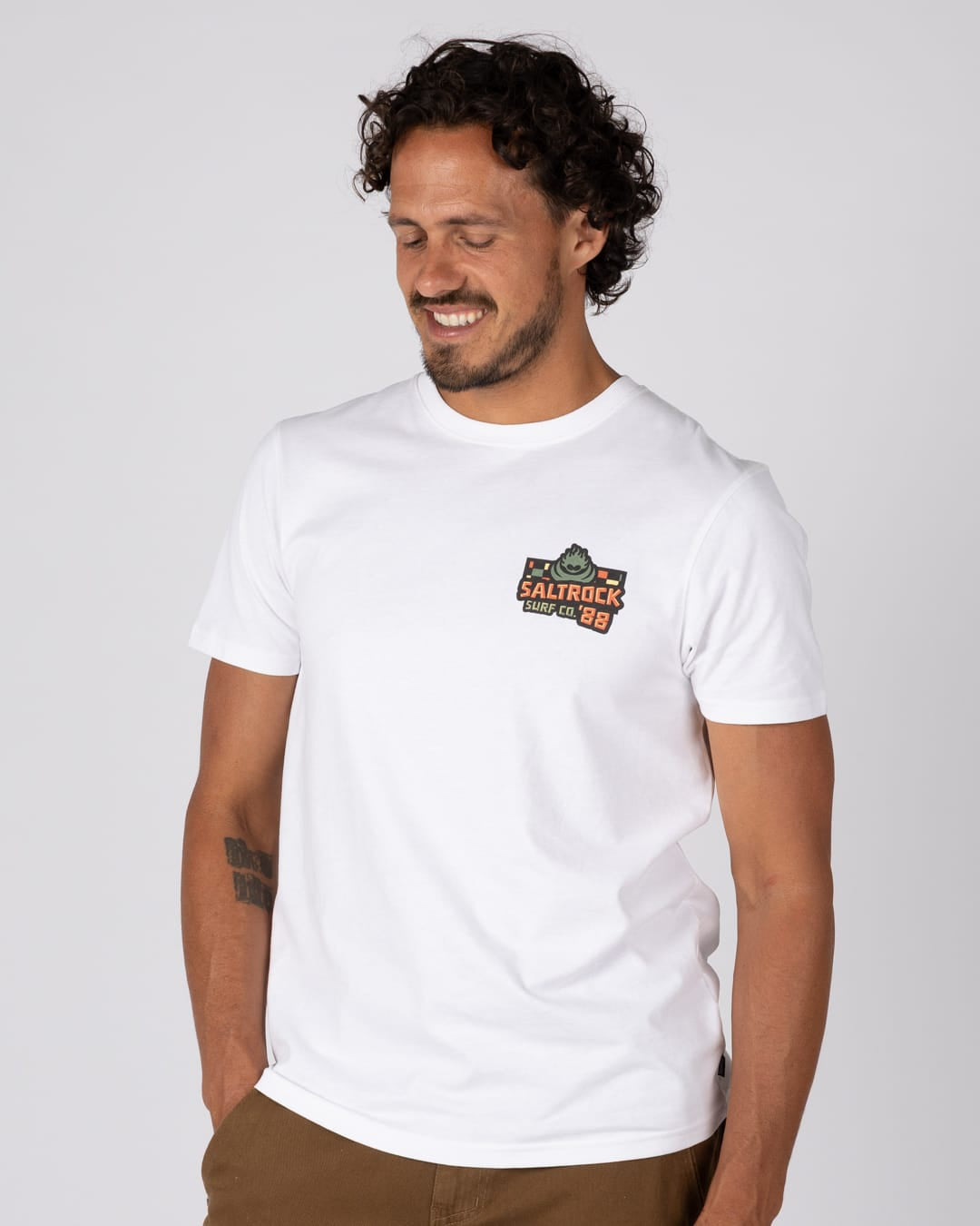 SKA Mens Short Sleeve T-Shirt in White