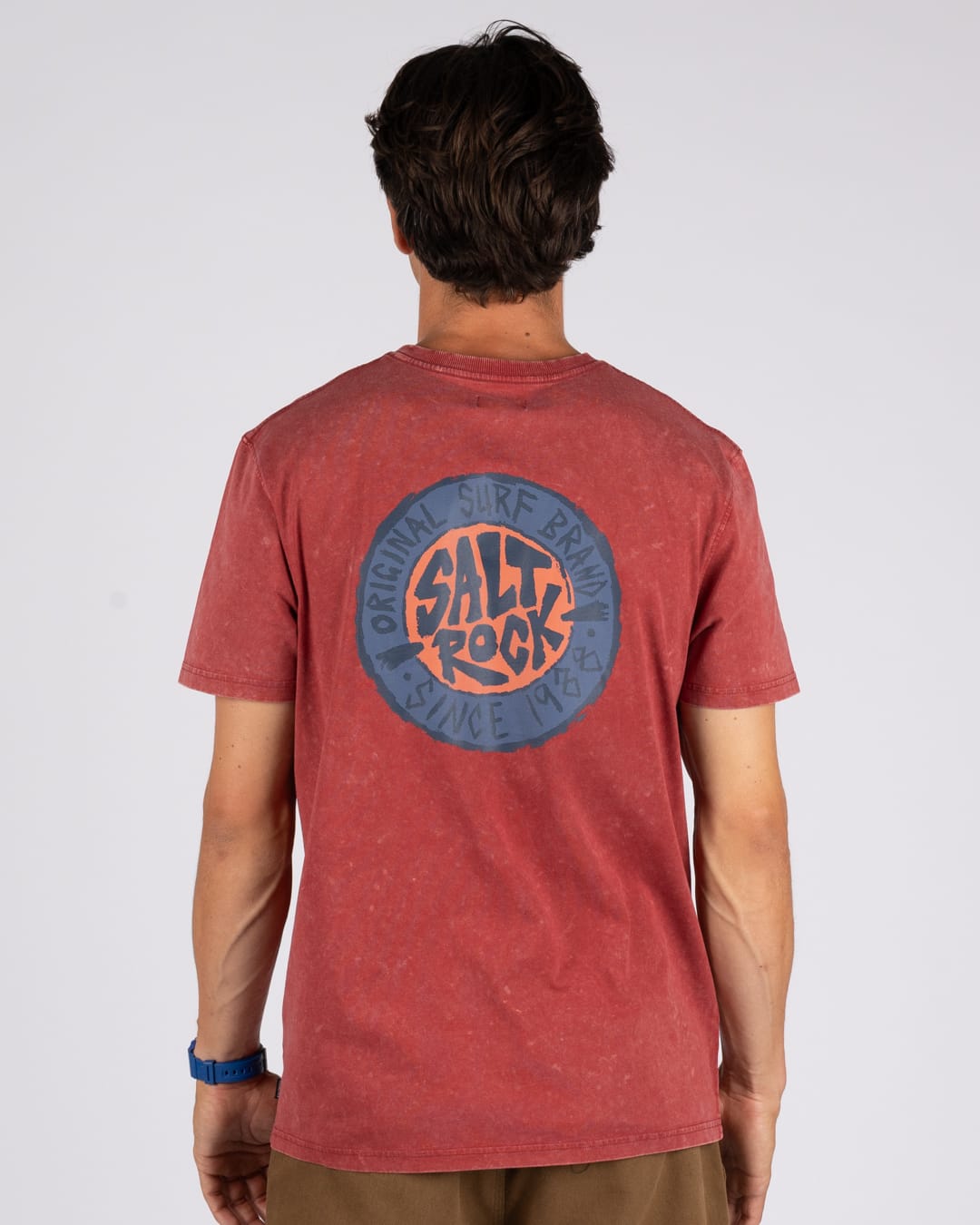 Original Sr Mens Classic Short Sleeve T-Shirt In Dark Red