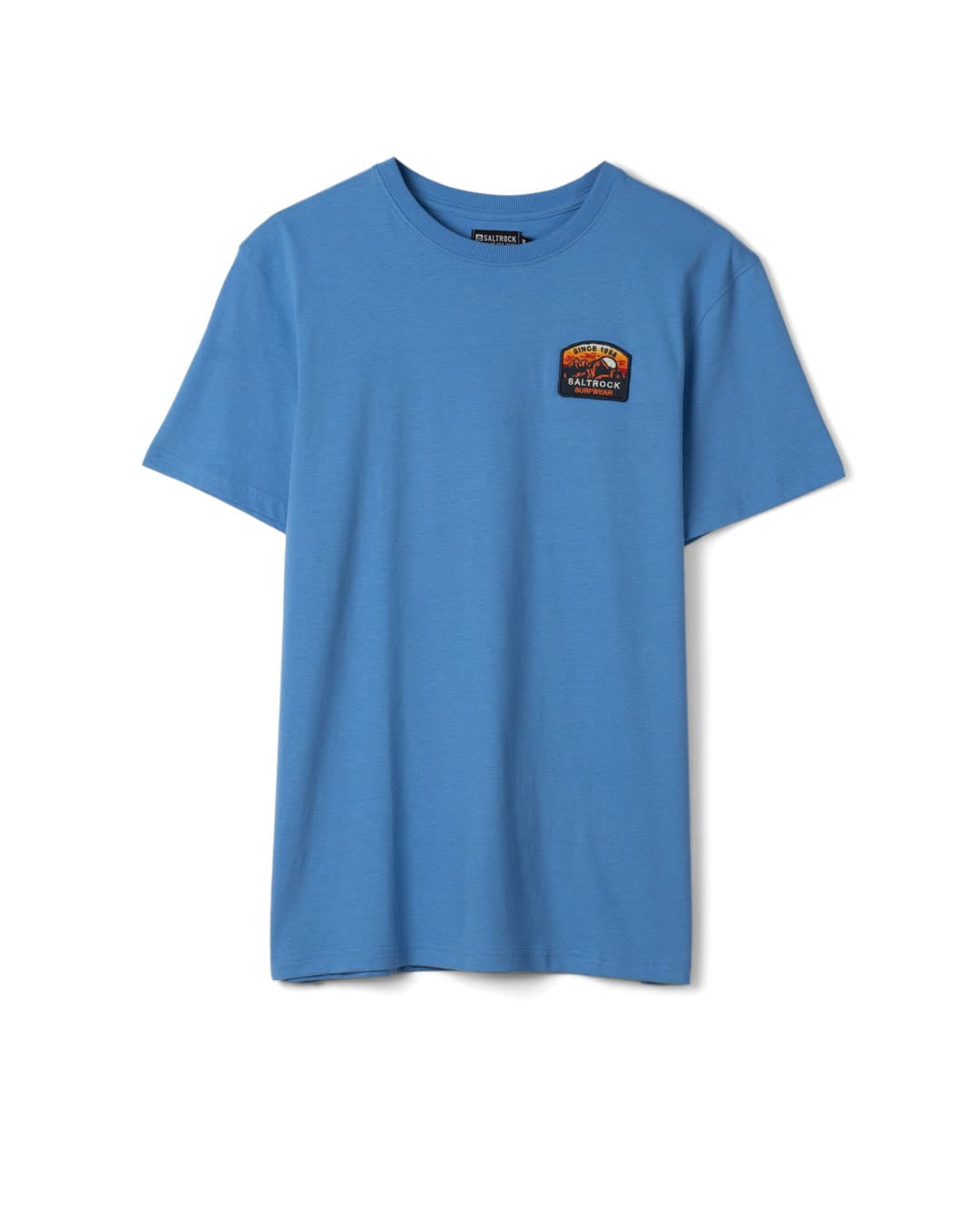 Last Light Mountain Mens Classic Short Short Sleeve T-Shirt In Bright Blue