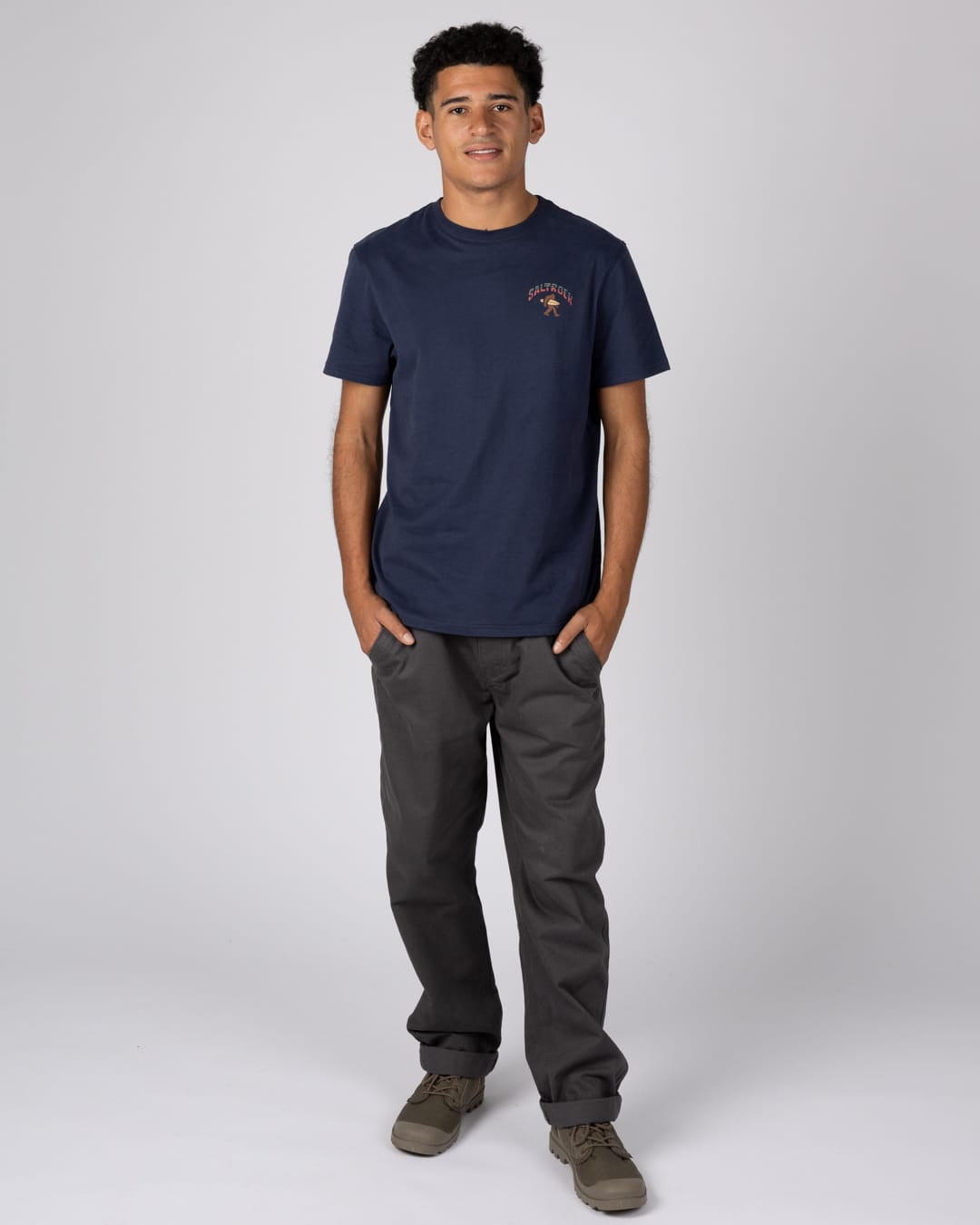 Base Camp Mens Classic Short Sleeve T-Shirt In Blue
