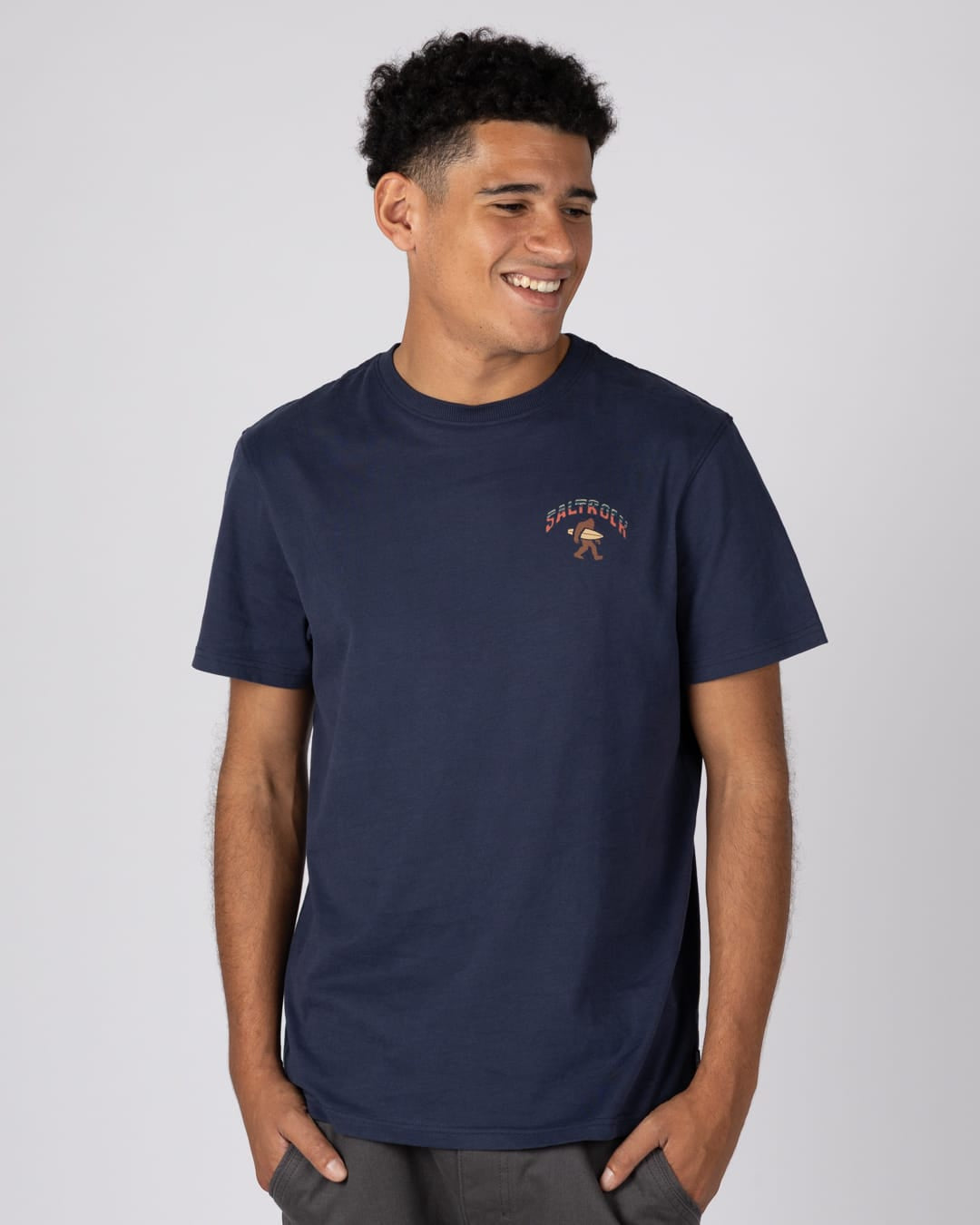Base Camp Mens Classic Short Sleeve T-Shirt In Blue
