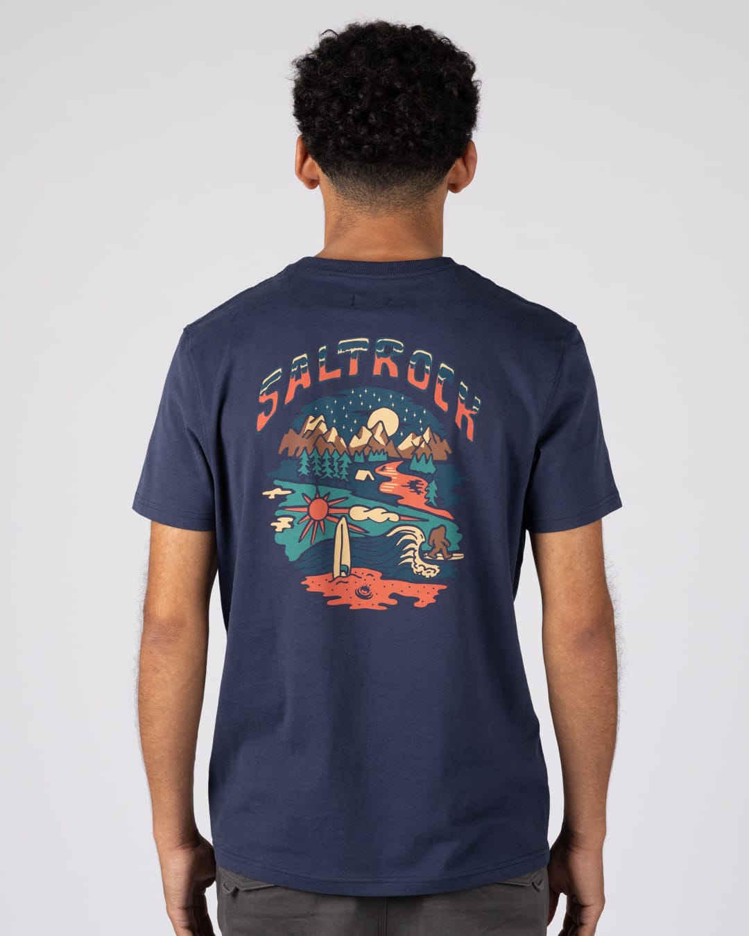 Base Camp Mens Classic Short Sleeve T-Shirt In Blue