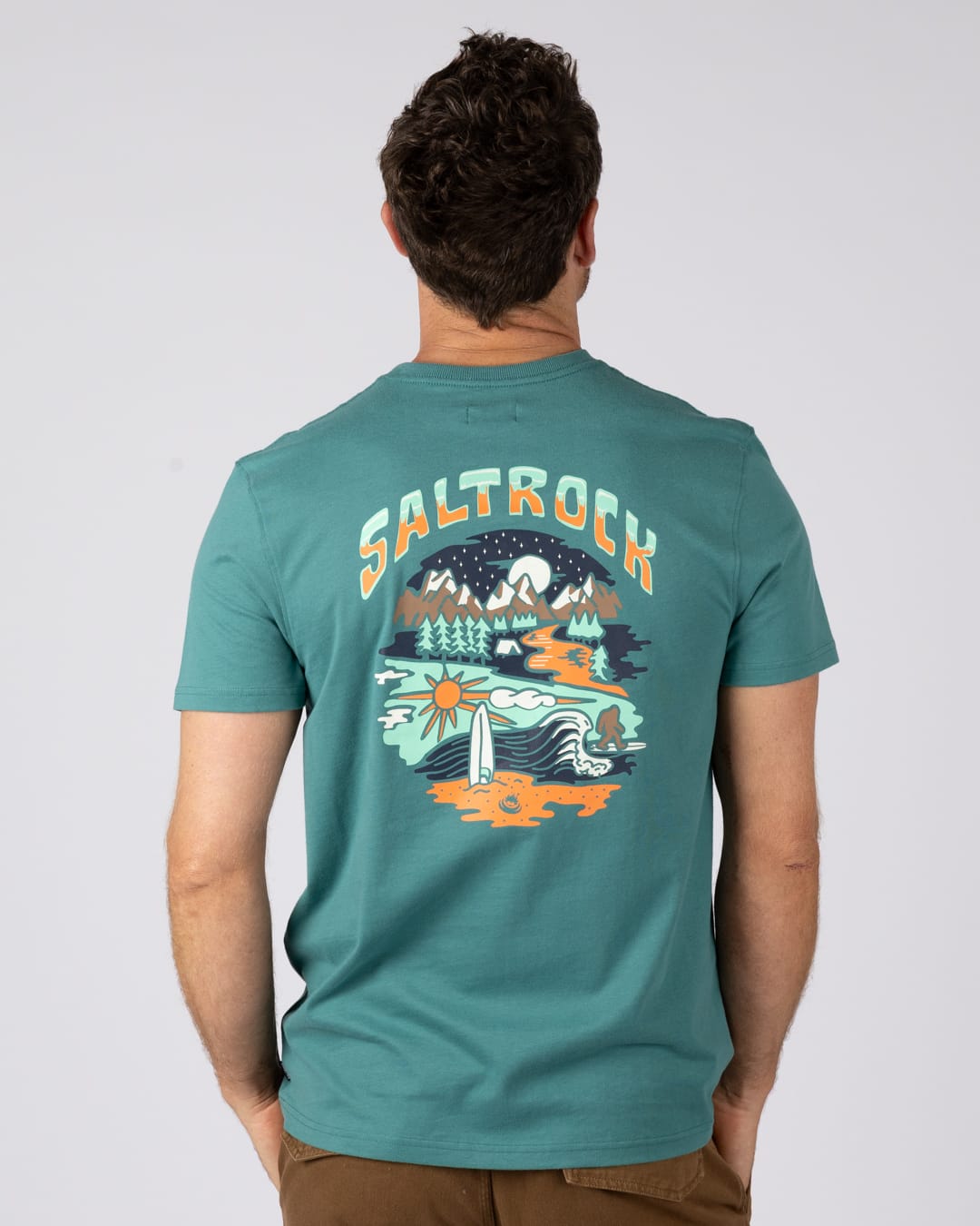 Base Camp Mens Classic Short Sleeve T-Shirt In Dark Green