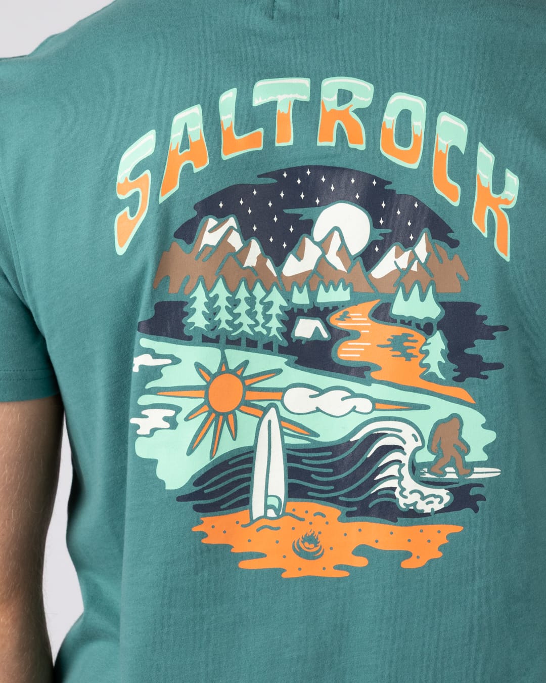 Base Camp Mens Classic Short Sleeve T-Shirt In Dark Green
