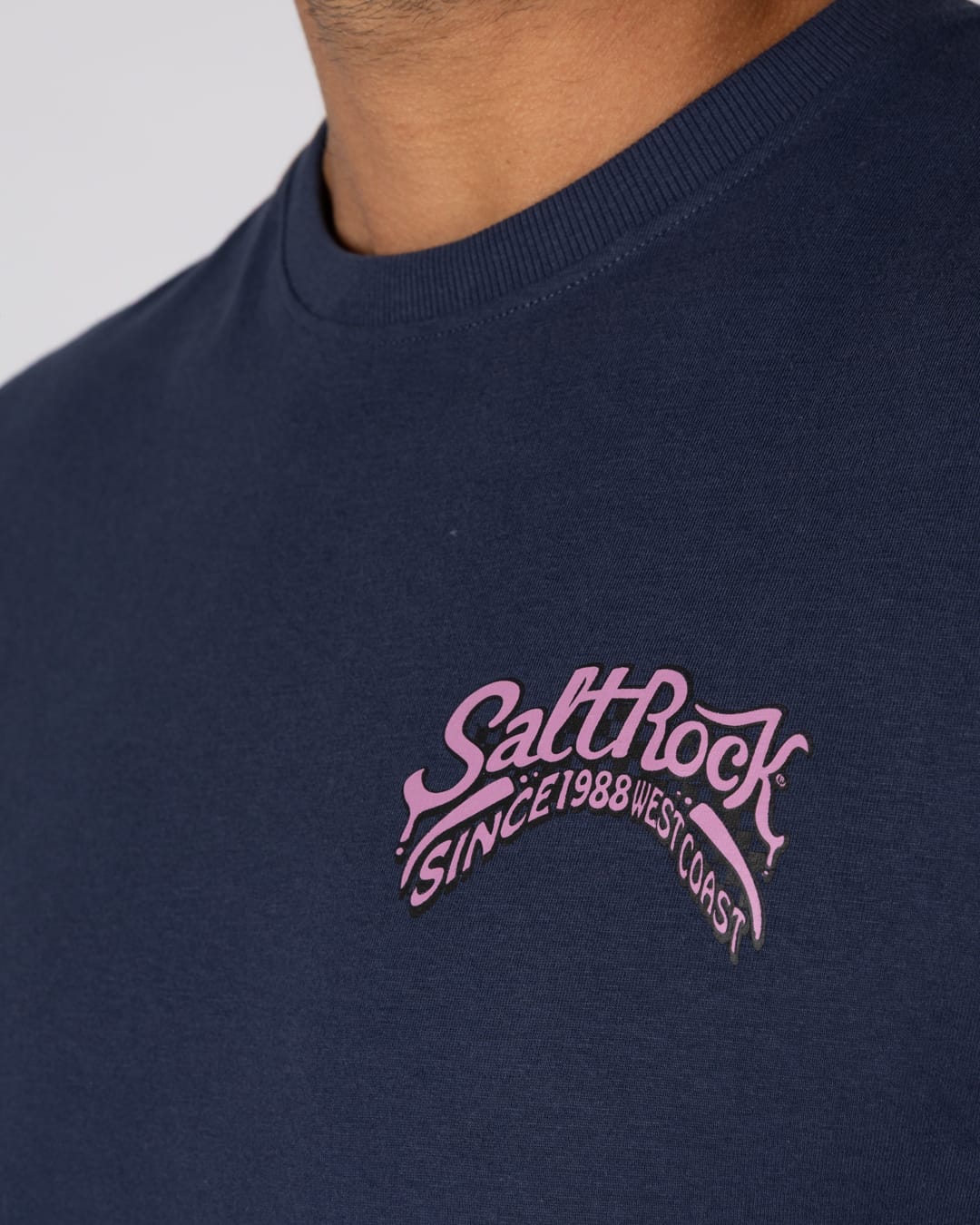 Racing To Base Mens Classic Short Sleeve T-Shirt In Blue