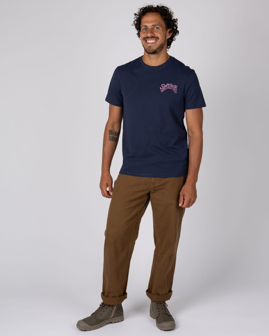 Racing To Base Mens Classic Short Sleeve T-Shirt In Blue