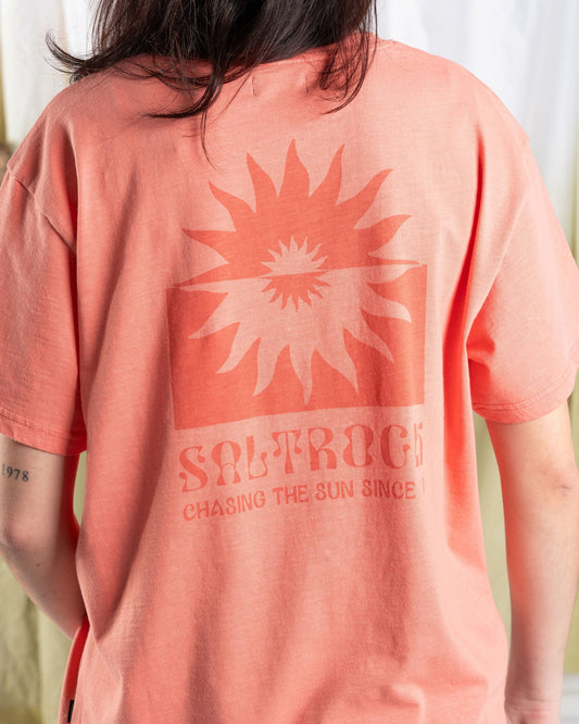 Roots  - Womens Oversized Short Sleeve T-Shirt - Coral