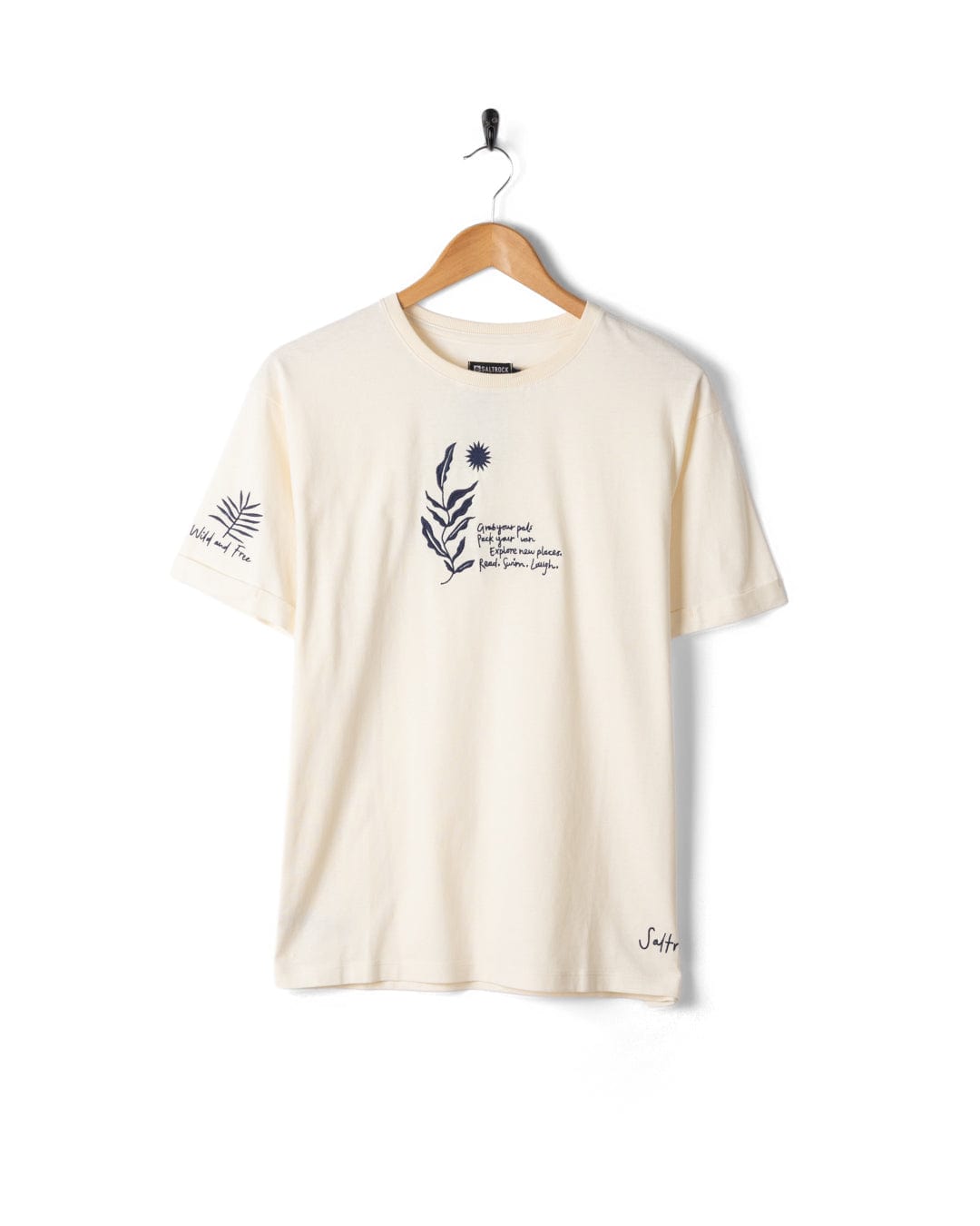 Dala - Womens Oversized Short Sleeve T-Shirt - Cream