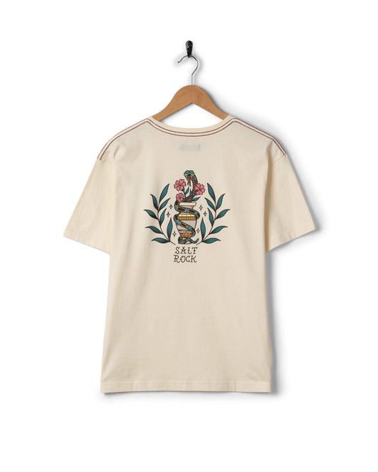 Yesterdays Youth Womens Oversized Short Sleeve T-Shirt in Cream
