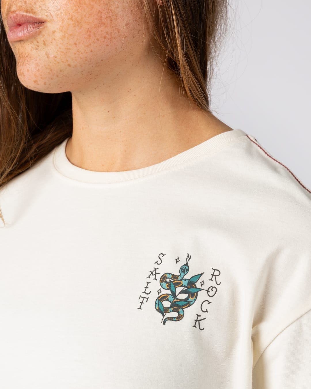 Yesterday's Youth Womens Oversized Short Sleeve T-Shirt in Cream